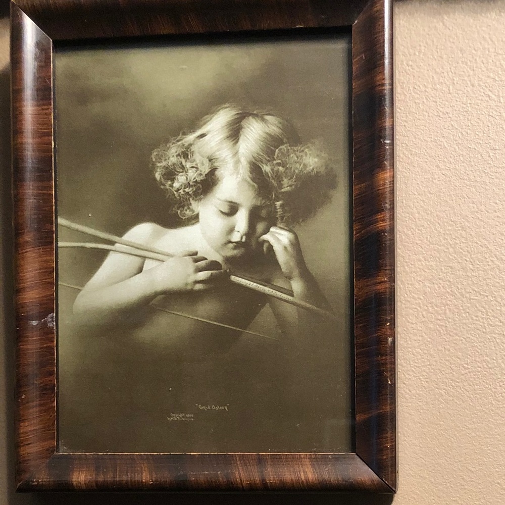 Valentine’s Day gift. Cupid awake and asleep.